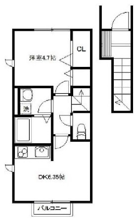 間取図/区画図:201号室間取り図