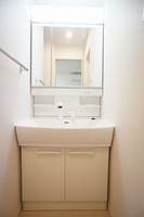 洗面室:シャワー付き洗面化粧台