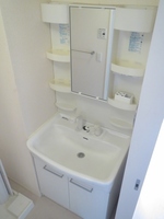 洗面室:シャワー付き洗面化粧台