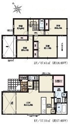 間取図/区画図:4号棟間取図