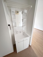 洗面室:シャワー付き洗面化粧台