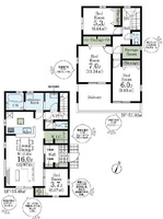 間取図/区画図:２号棟間取図