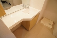 洗面室:シャワー付き洗面化粧台・洗濯機置き場