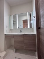 洗面室:シャワー付き洗面化粧台