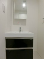 洗面室:シャワー付き洗面化粧台