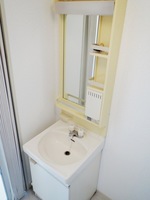 洗面室:シャワー付き洗面化粧台