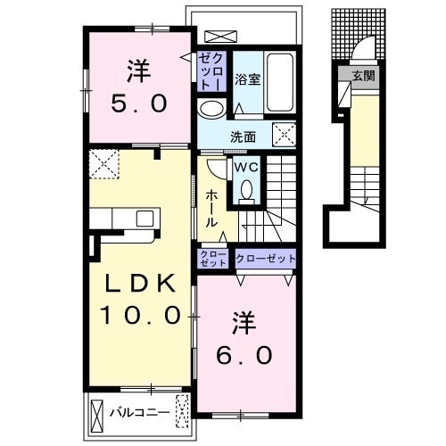 間取図/区画図:間取図(反転)