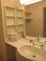 洗面室:シャワー付き洗面化粧台