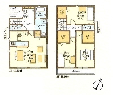 間取図/区画図:2号棟間取図